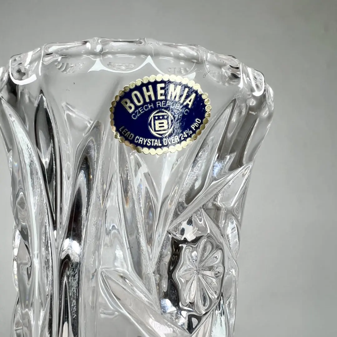 1960s Bohemia Czech Republic Elegant Cut Glass Bud Vase Lead Crystal -  Ambianic