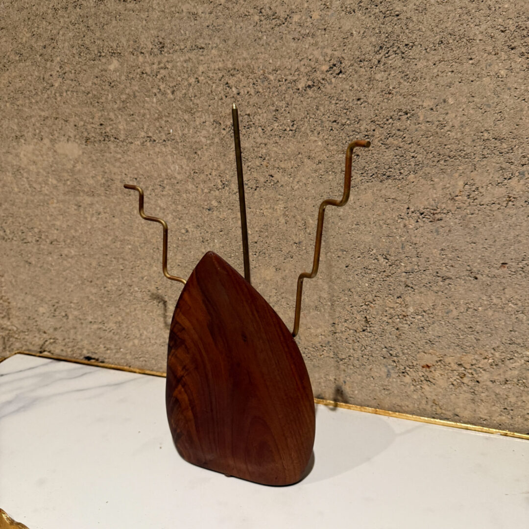 Walnu-Brass-MCM-Table-Sculpture-Old-10-25-RR (2 of 7)