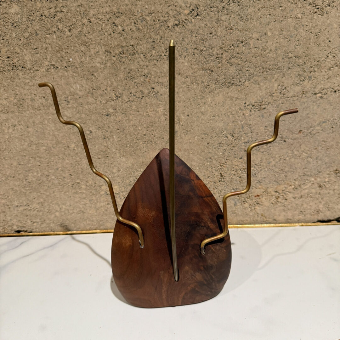 Walnu-Brass-MCM-Table-Sculpture-Old-10-25-RR (4 of 7)